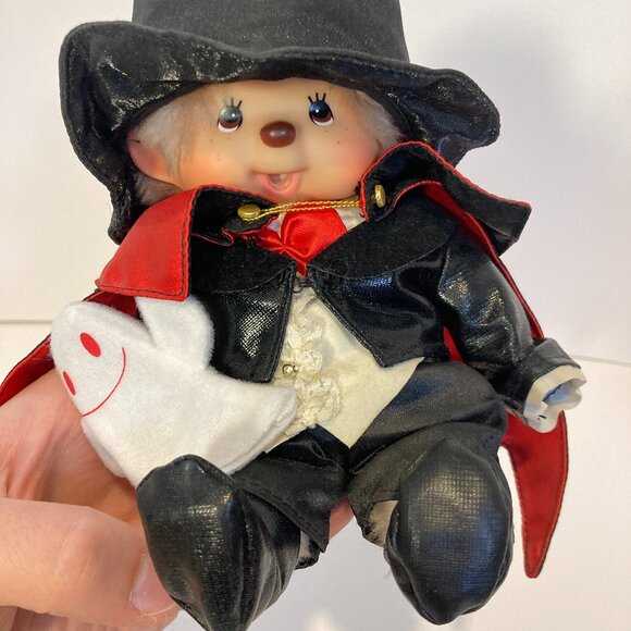 Monchhichi Halloween Ghost Dracula Monkey Doll Plush Toy Sekiguchi Japan - Picture 2 of 14